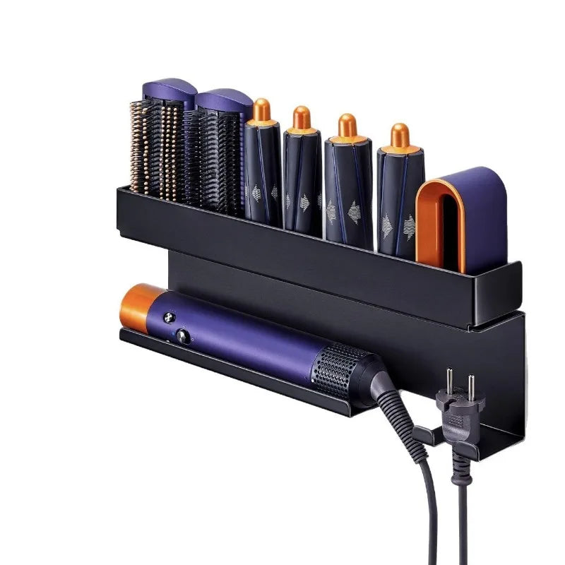 No-Drill Wall Mount Hair Tool Organizer