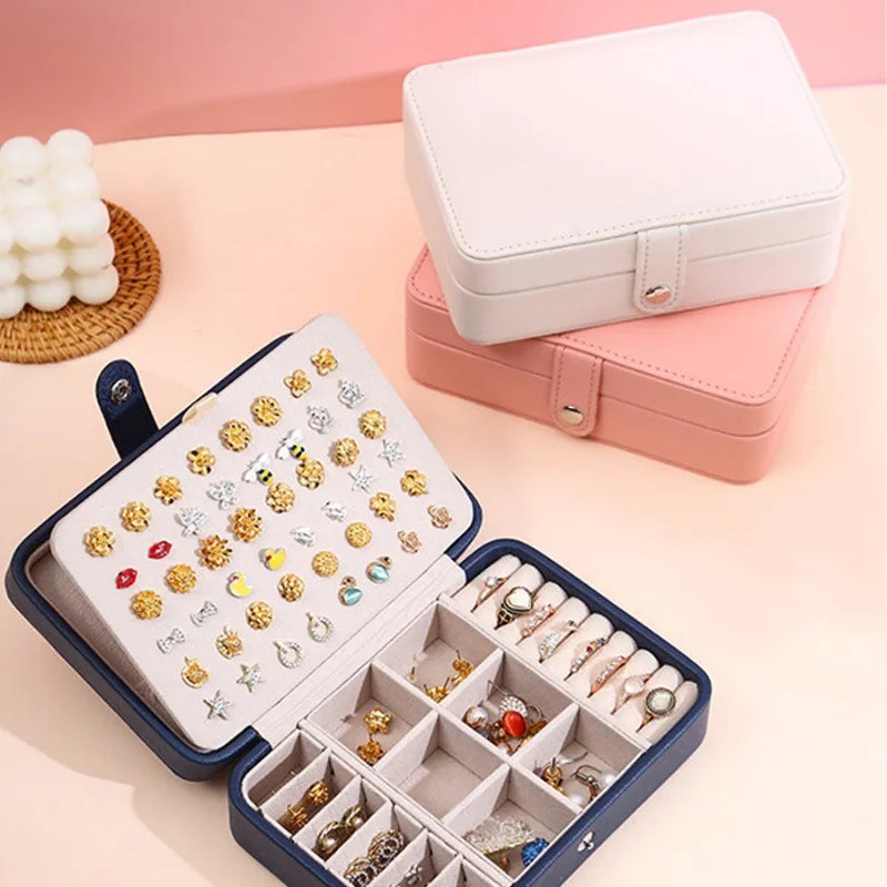 PU Leather Travel Jewelry Organizer Box