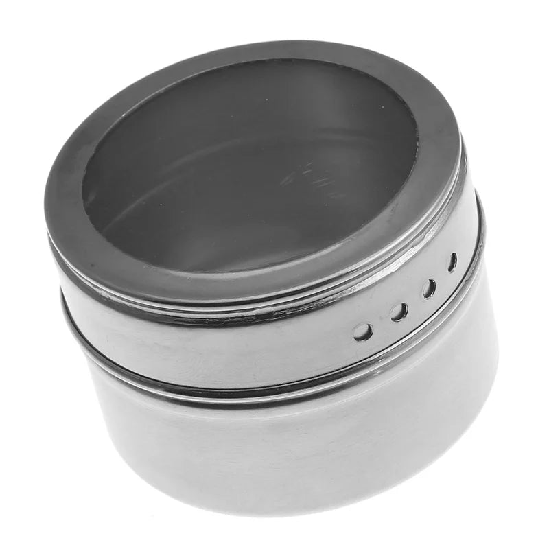 Magnetic Stainless Steel Spice Jar Set