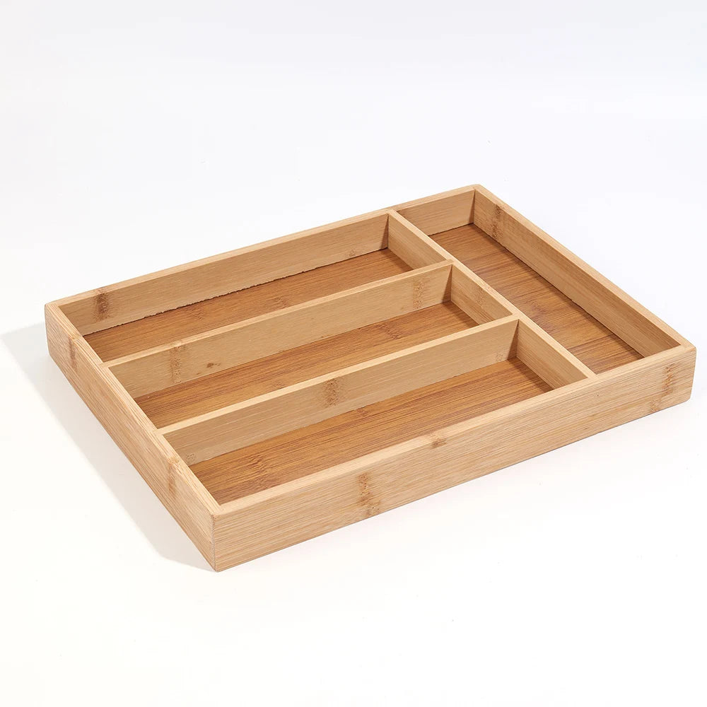Bamboo Kitchen Drawer Organizer Tray