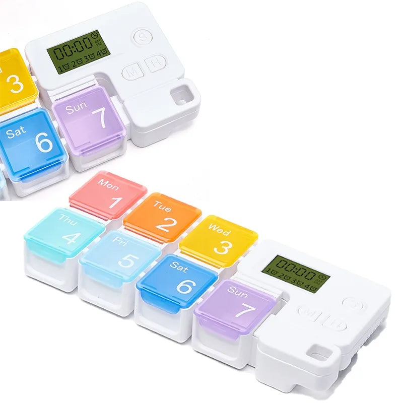 Smart Weekly Pill Organizer with Alarm