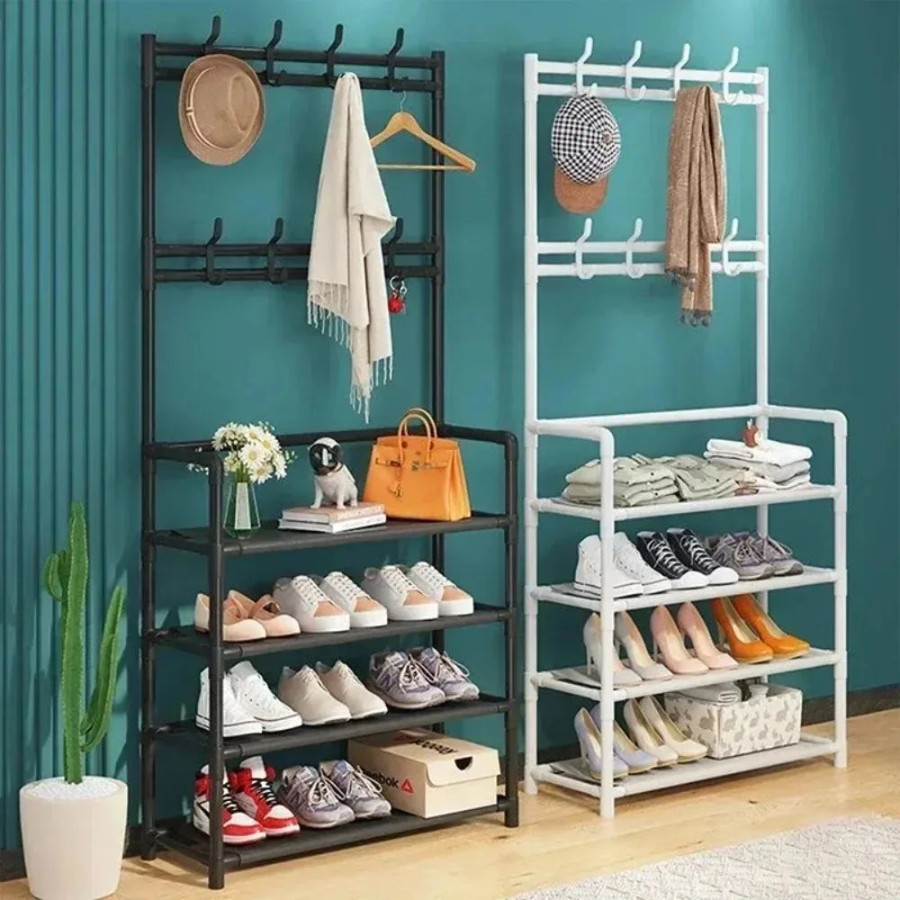 Floor-Standing Multi-Layer Shoe & Hat Rack