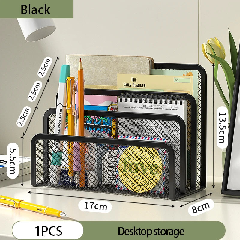3-Layer Metal Mesh Document Tray Organizer