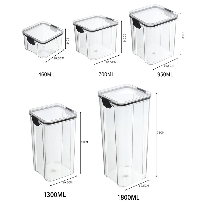 Sealed Grain Storage Jars Set