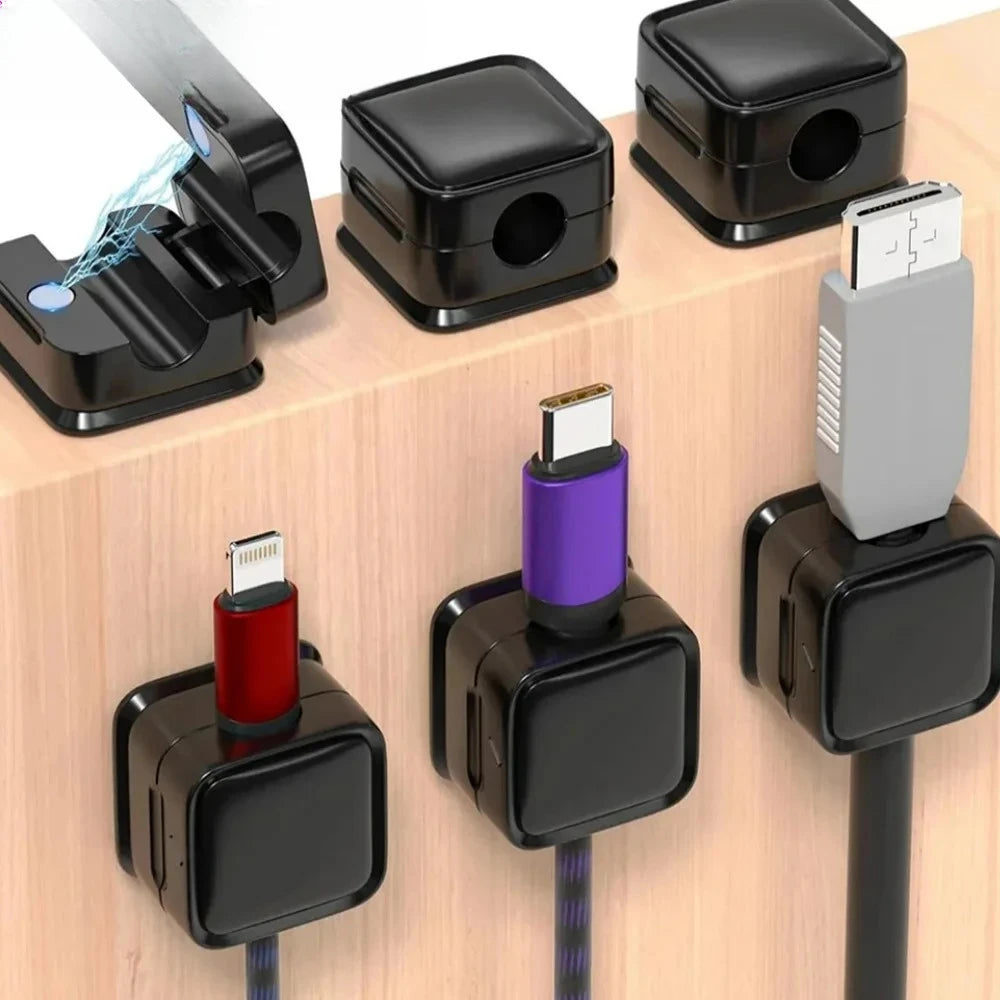 Magnetic Cable Clips Under-Desk Wire Organizer