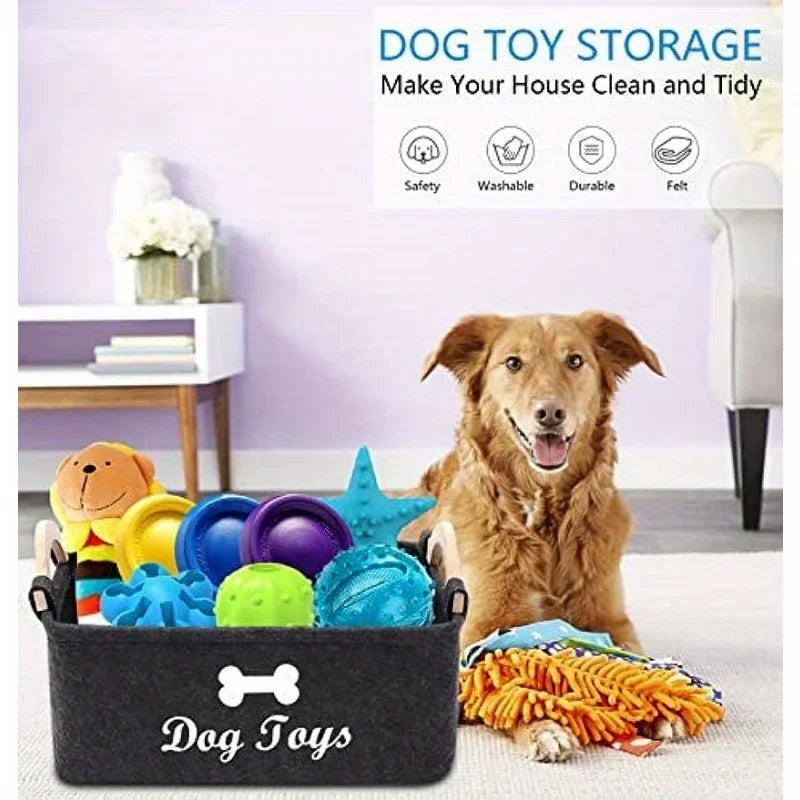 Felt Pet Toy Storage Box
