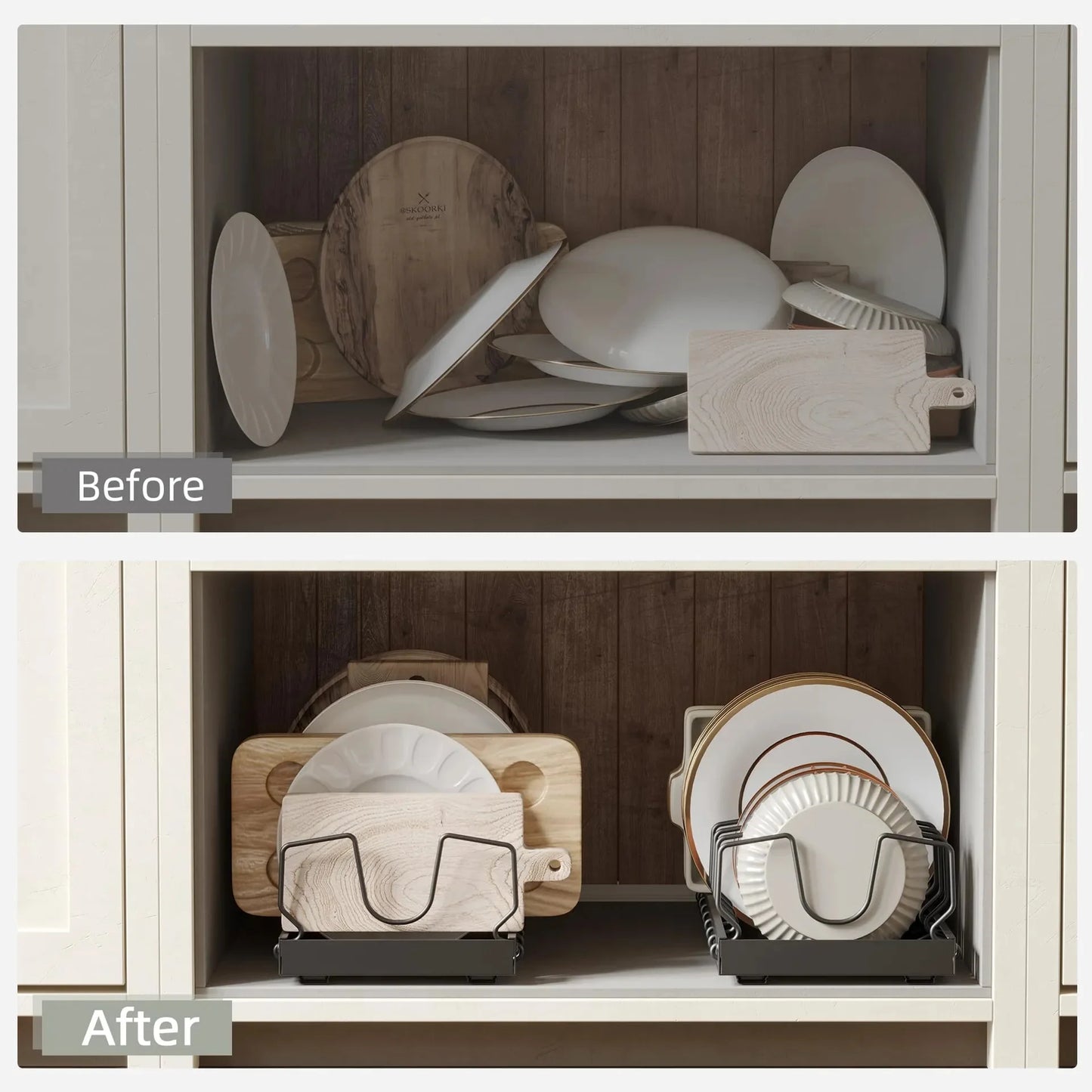 Pull-Out Kitchen Cabinet Organizer Rack