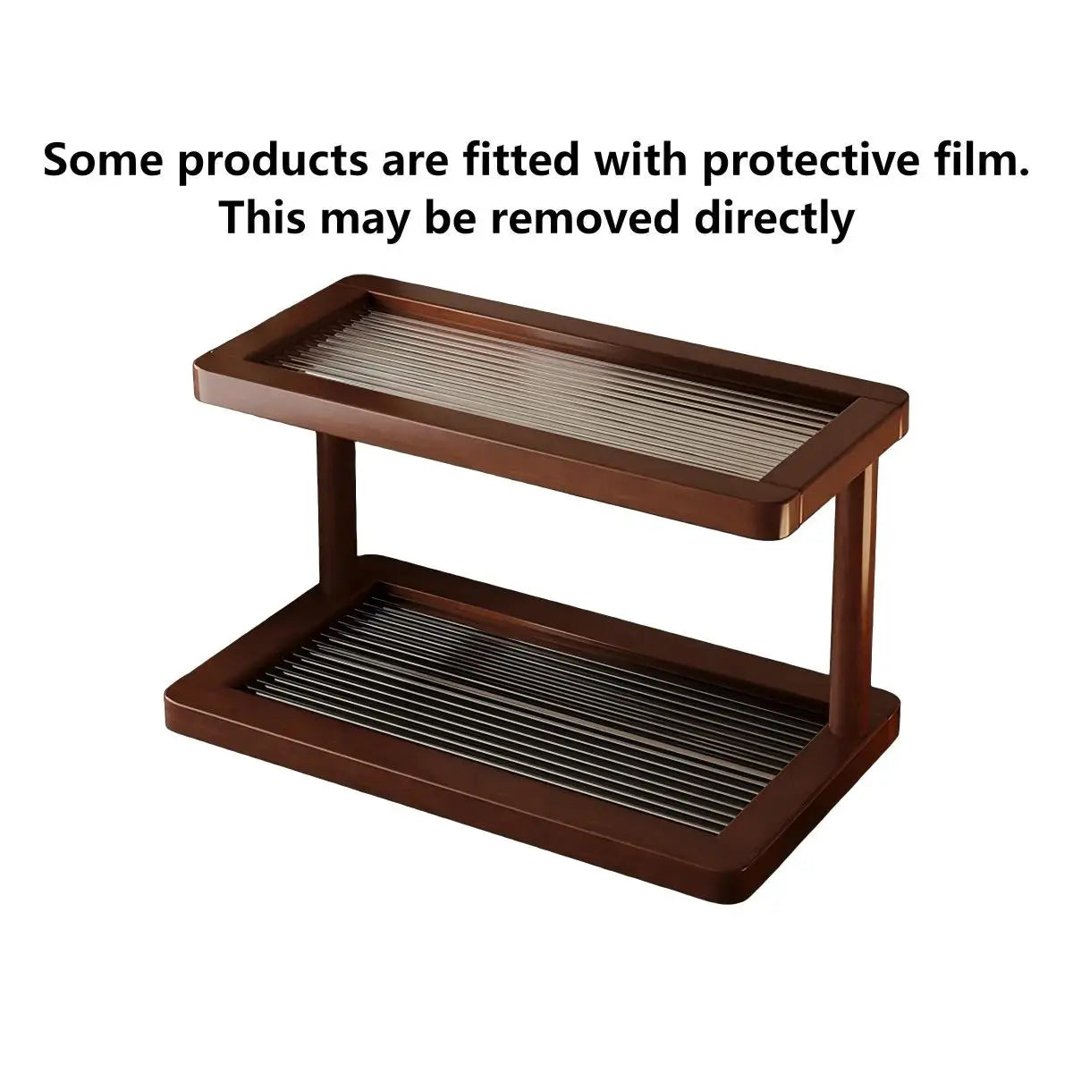 2-Tier Bamboo Countertop Storage Shelf
