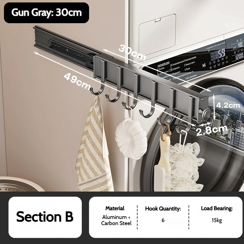 Retractable Telescopic Closet Hanging Rod