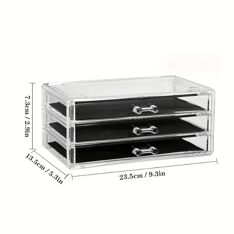 Clear Acrylic Desk Organizer with Drawers