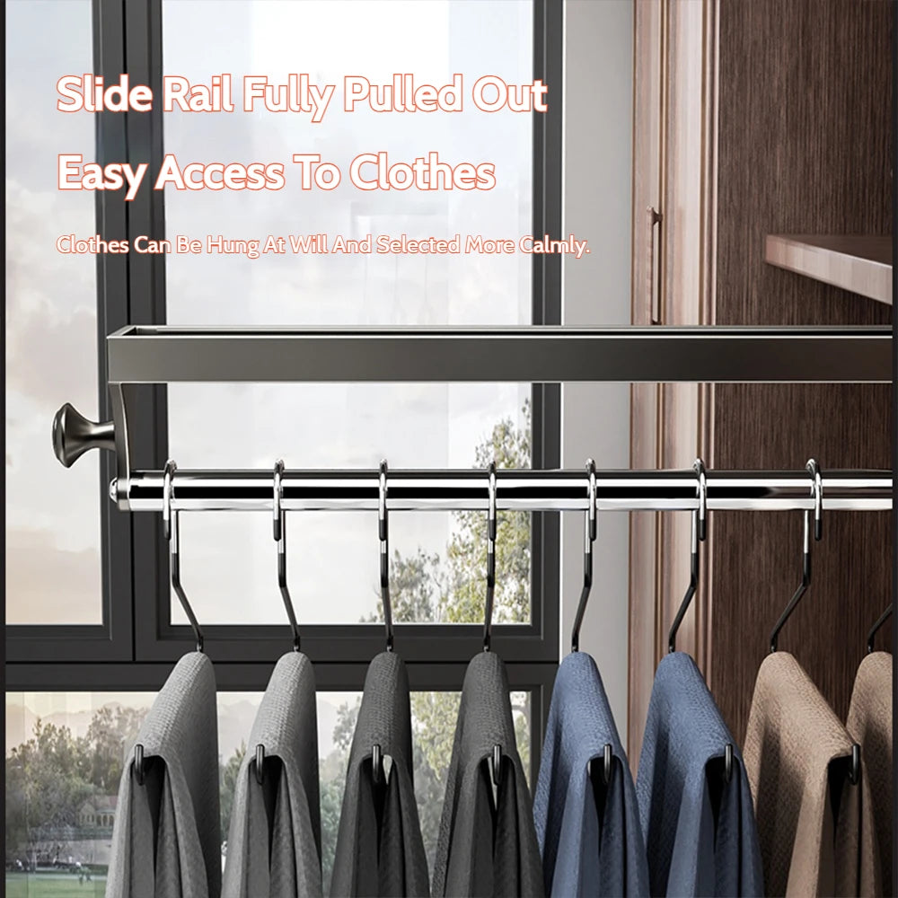 Retractable Telescopic Closet Hanging Rod