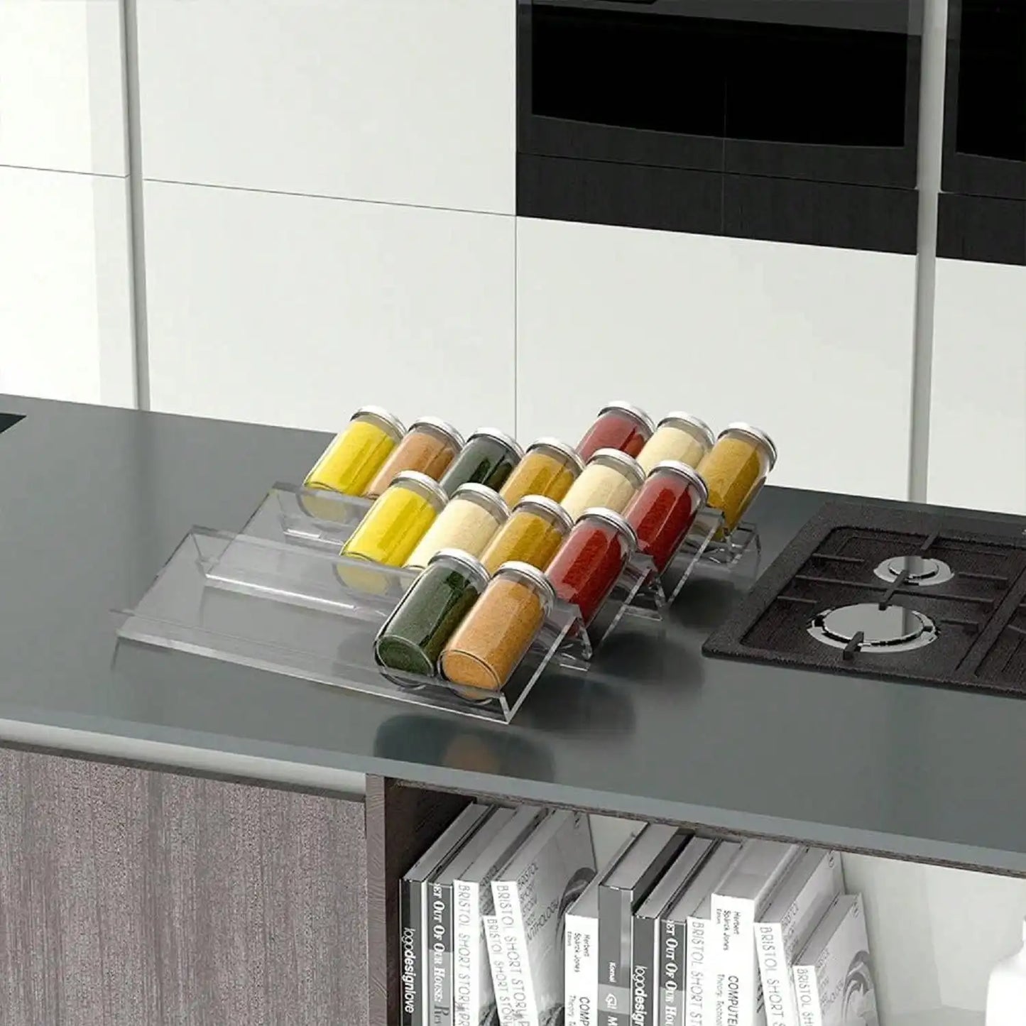 Adjustable Acrylic Spice Drawer Organizer