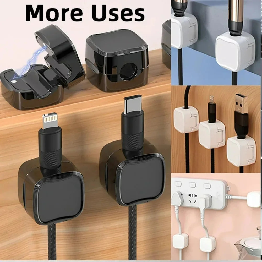 Magnetic Cable Clips Under-Desk Wire Organizer