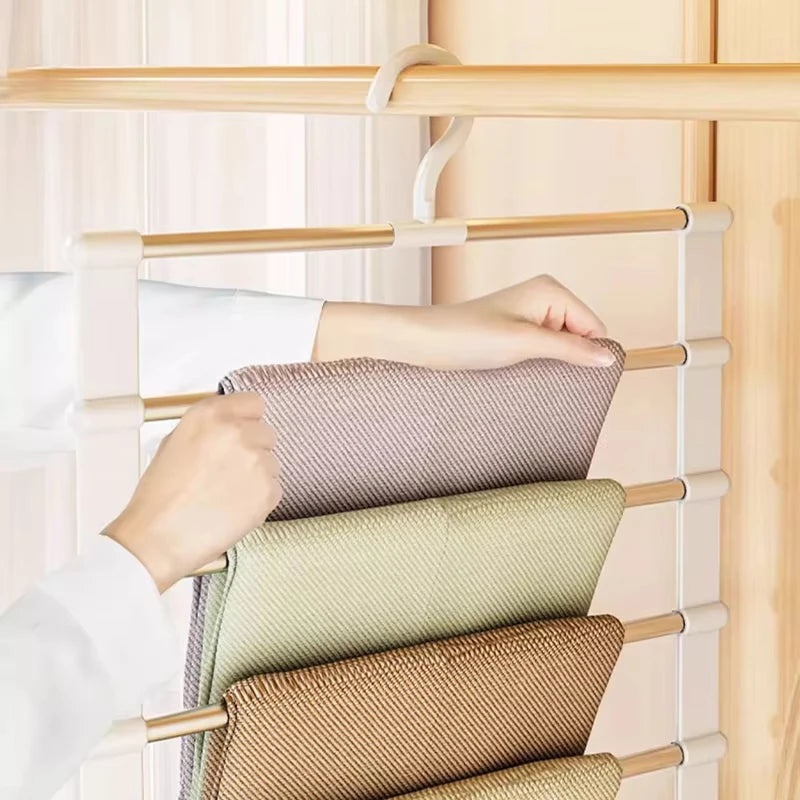 7-Layer Stainless Steel Pants Hanger Space Saver
