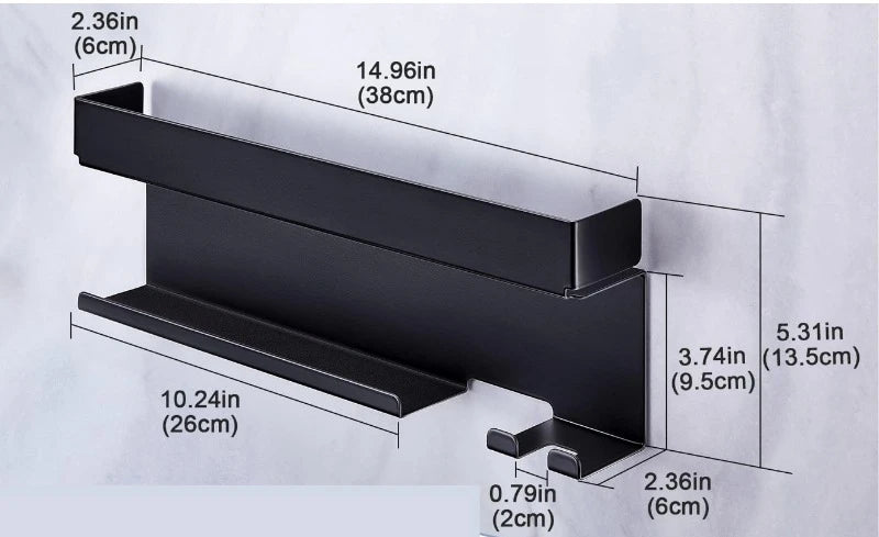 No-Drill Wall Mount Hair Tool Organizer