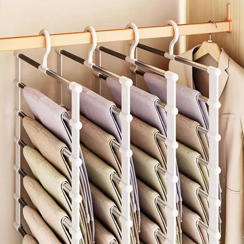 7-Layer Stainless Steel Pants Hanger Space Saver