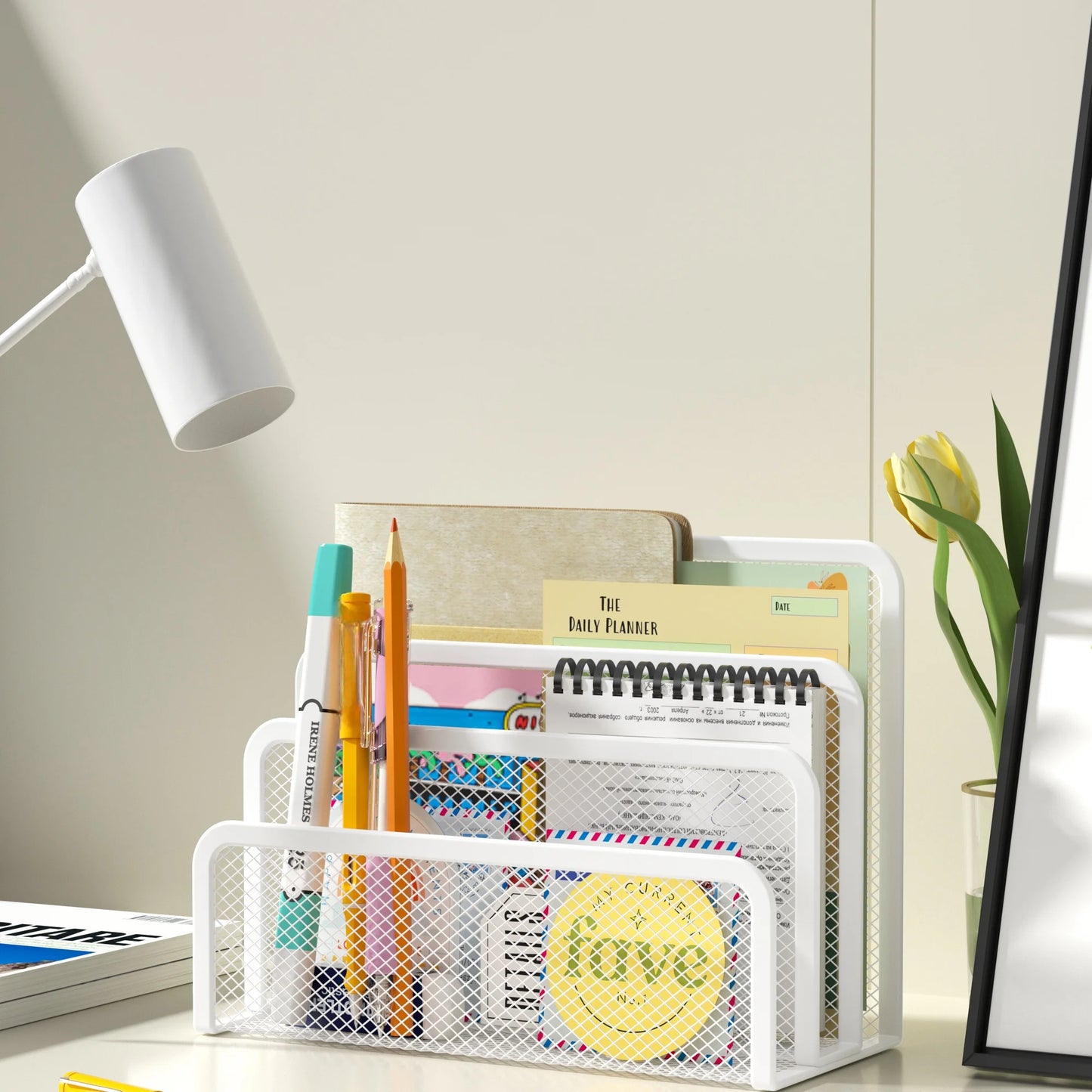 3-Layer Metal Mesh Document Tray Organizer