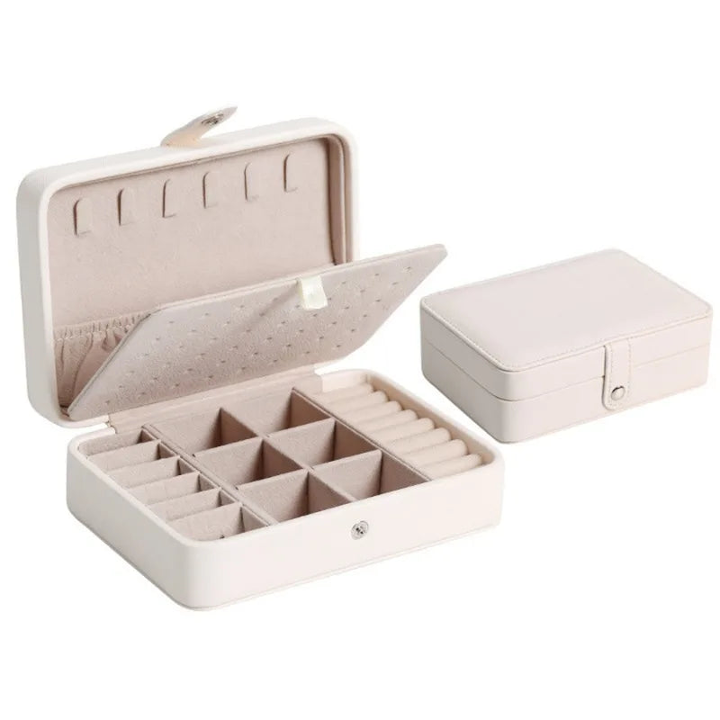 PU Leather Travel Jewelry Organizer Box