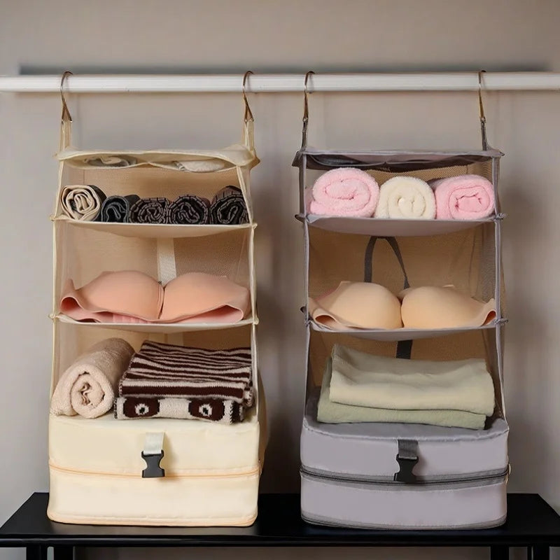 4-Tier Foldable Hanging Closet Organizer