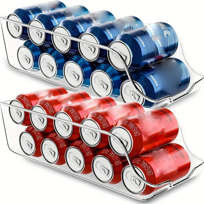 Fridge Soda Can Dispenser Organizer Bin