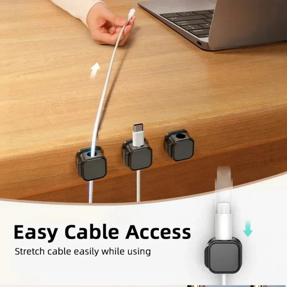 Magnetic Cable Clips Under-Desk Wire Organizer