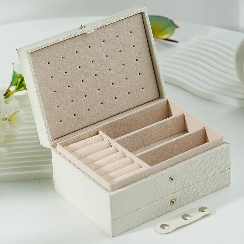 PU Leather Travel Jewelry Organizer Box