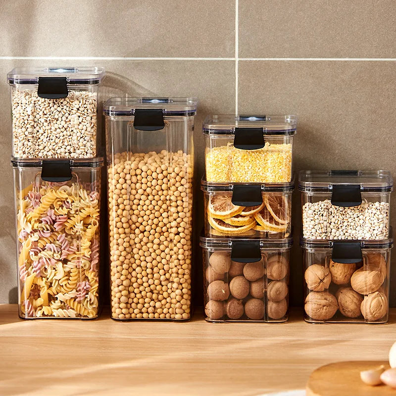 Sealed Grain Storage Jars Set