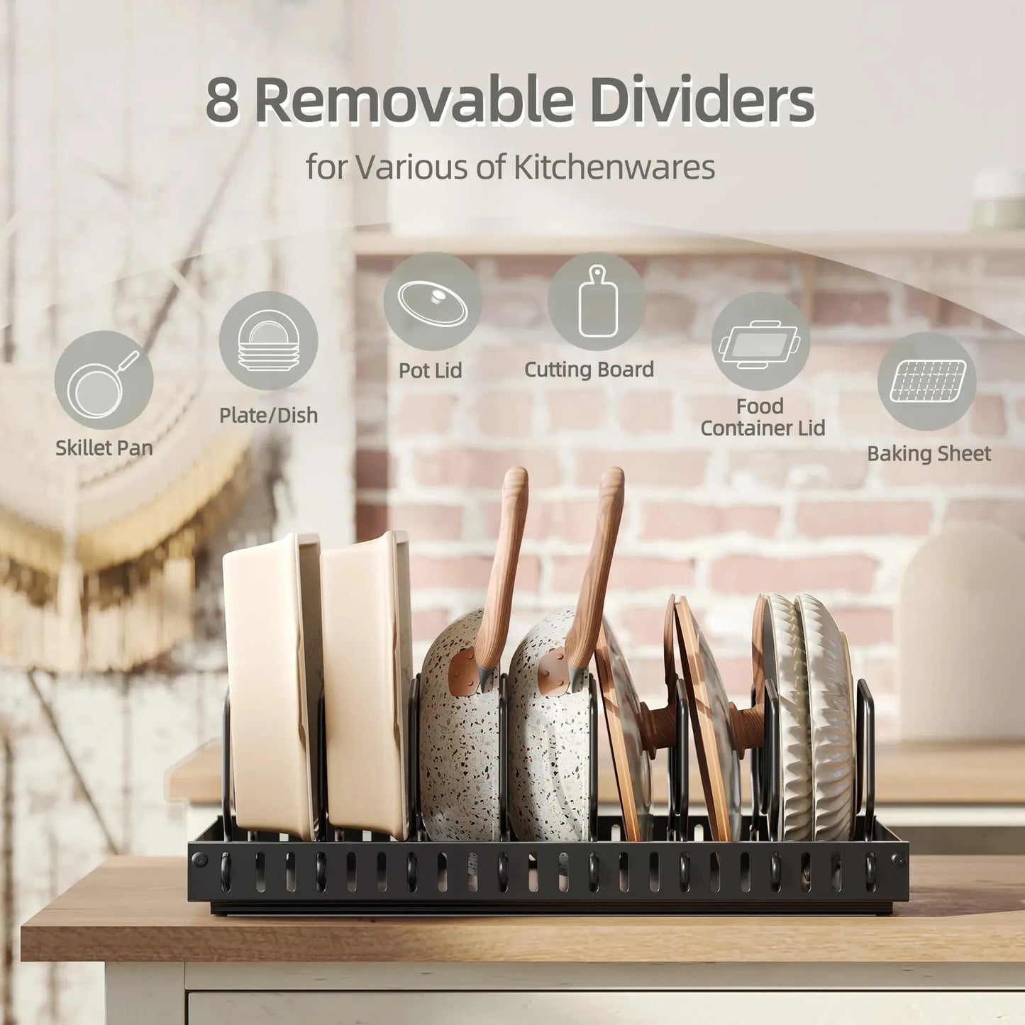 Pull-Out Kitchen Cabinet Organizer Rack