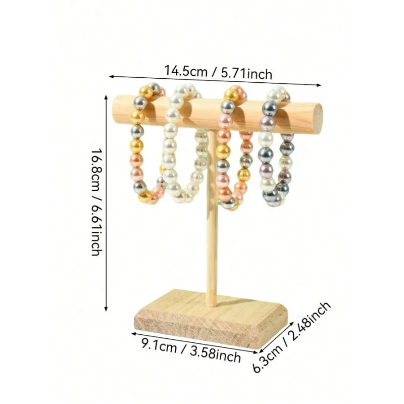 Solid Wood Jewelry Display Stand Rack