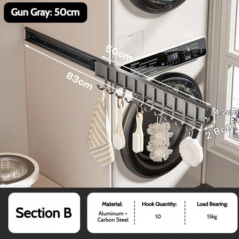 Retractable Telescopic Closet Hanging Rod