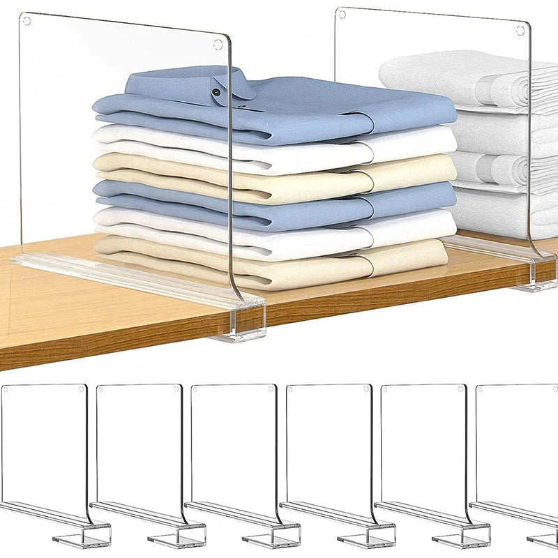 Transparent Closet Shelf Divider Baffle