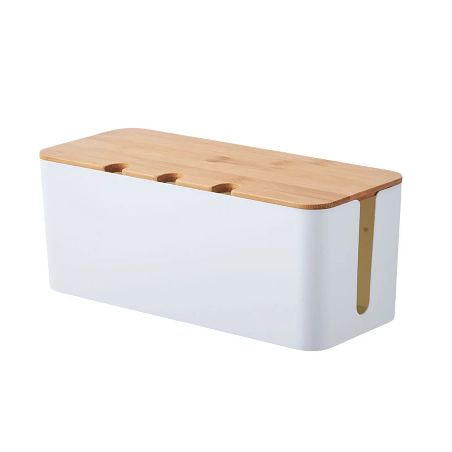Wooden Style Cable Management Box Cord Organizer