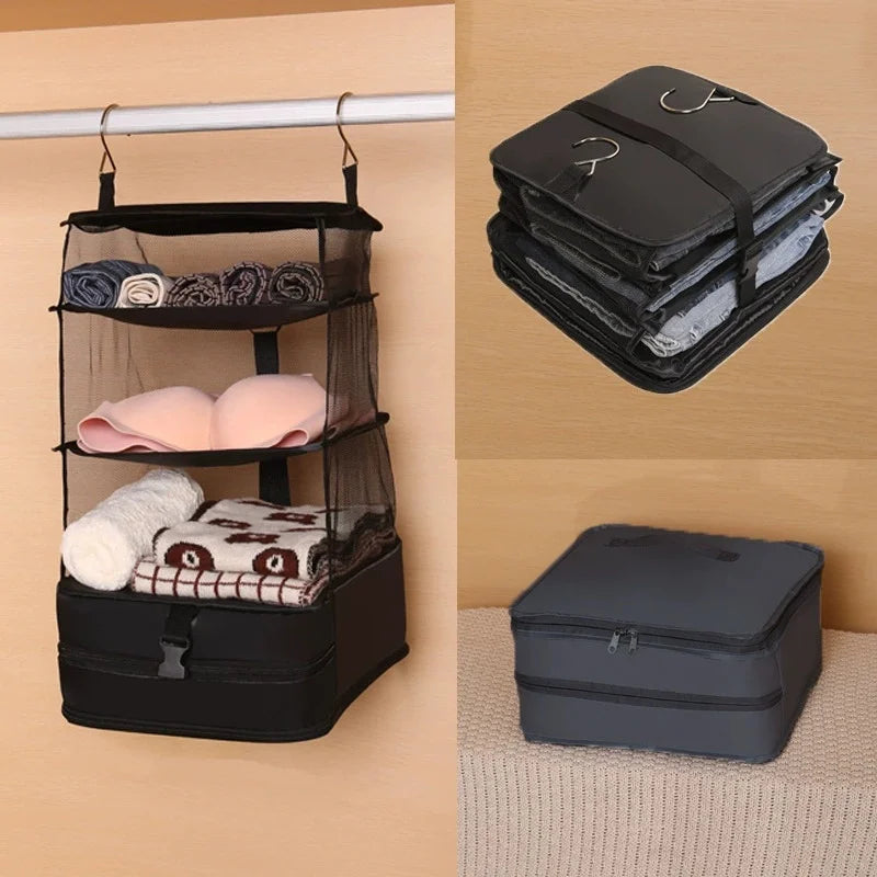 4-Tier Foldable Hanging Closet Organizer