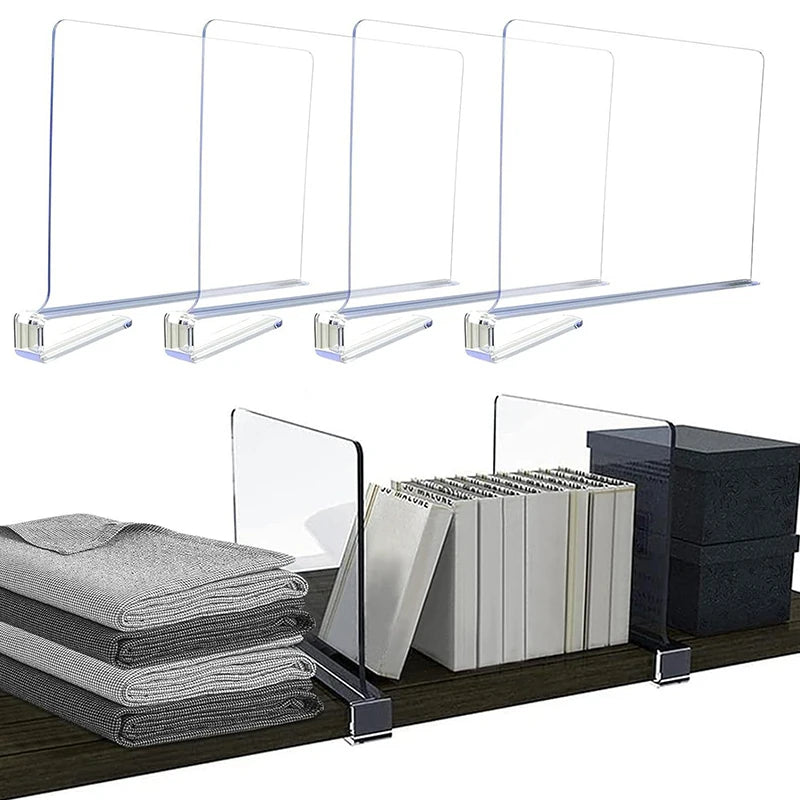 Transparent Closet Shelf Divider Baffle