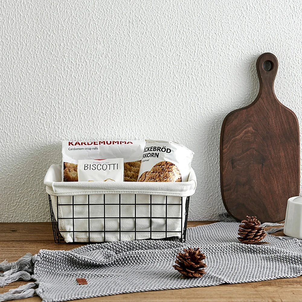 Wrought Iron Pantry Storage Basket
