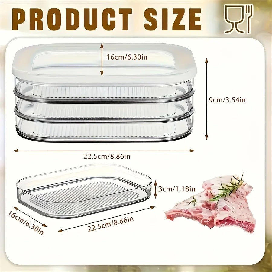 Stackable Fridge Meat Storage Container