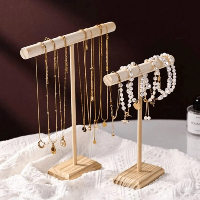 Solid Wood Jewelry Display Stand Rack