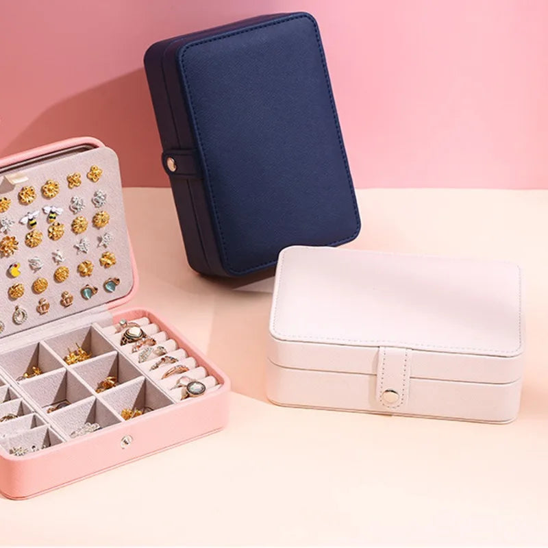 PU Leather Travel Jewelry Organizer Box