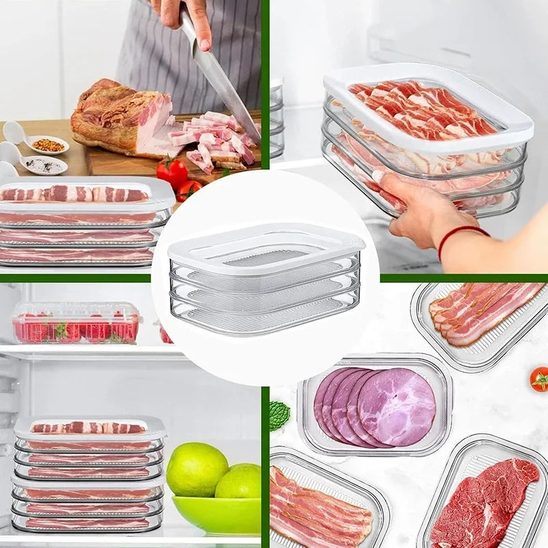 Stackable Fridge Meat Storage Container