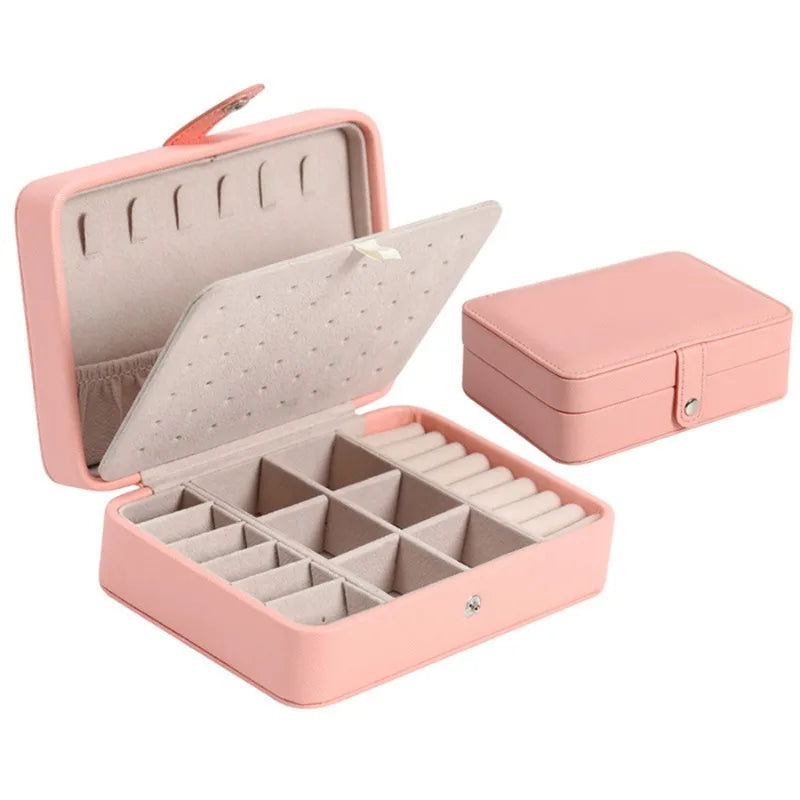 PU Leather Travel Jewelry Organizer Box