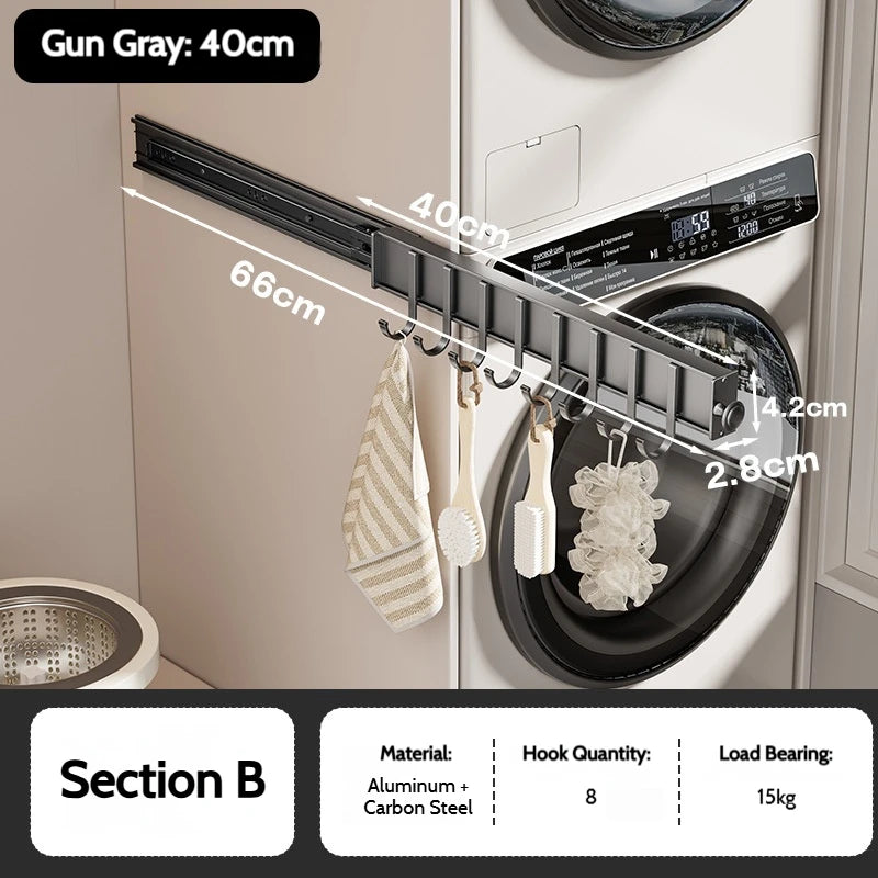 Retractable Telescopic Closet Hanging Rod