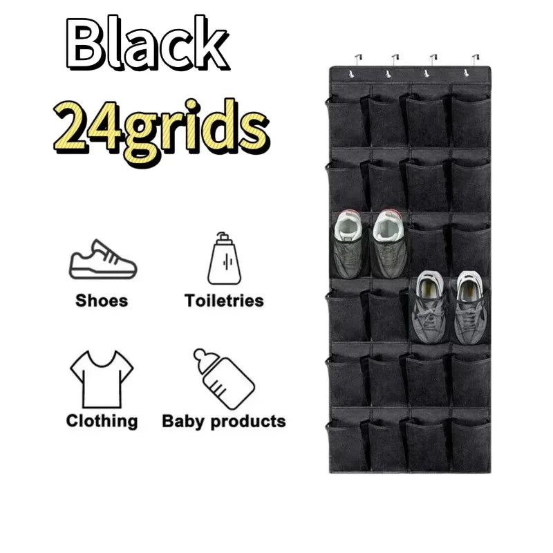 Over-Door Mesh Pocket Shoe Organizer