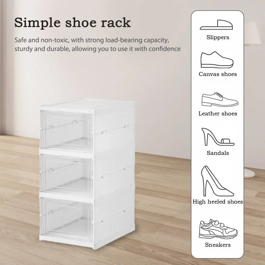 Foldable Transparent Shoe Storage Box