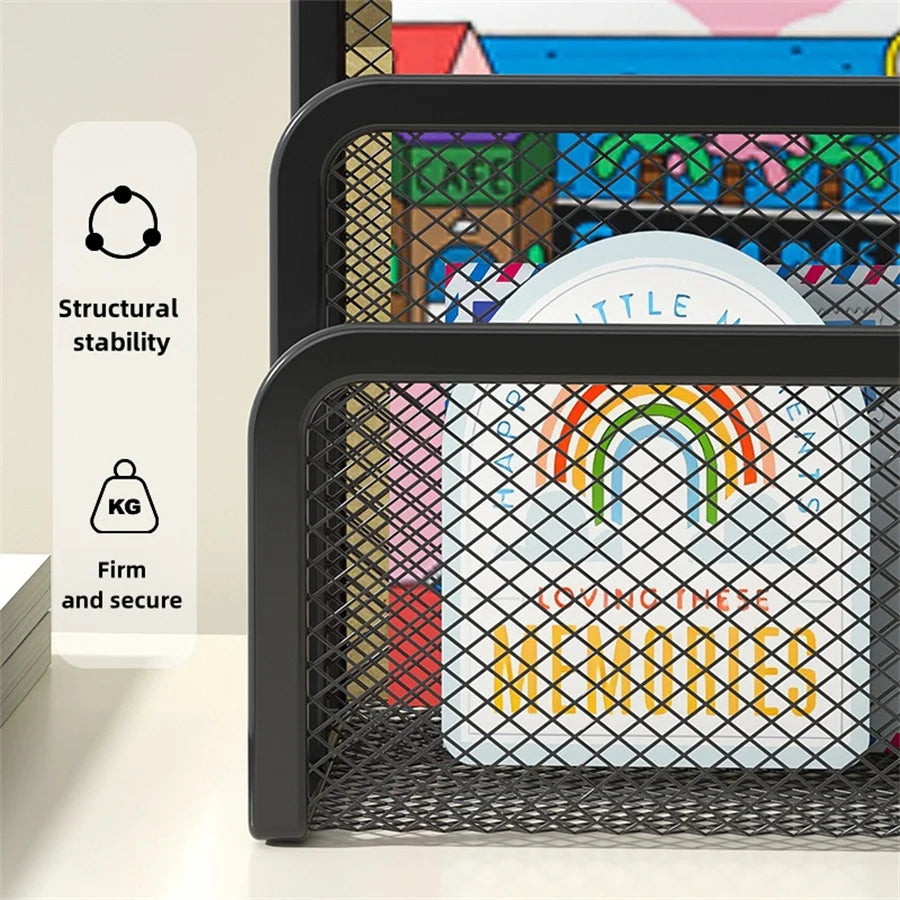 3-Layer Metal Mesh Document Tray Organizer