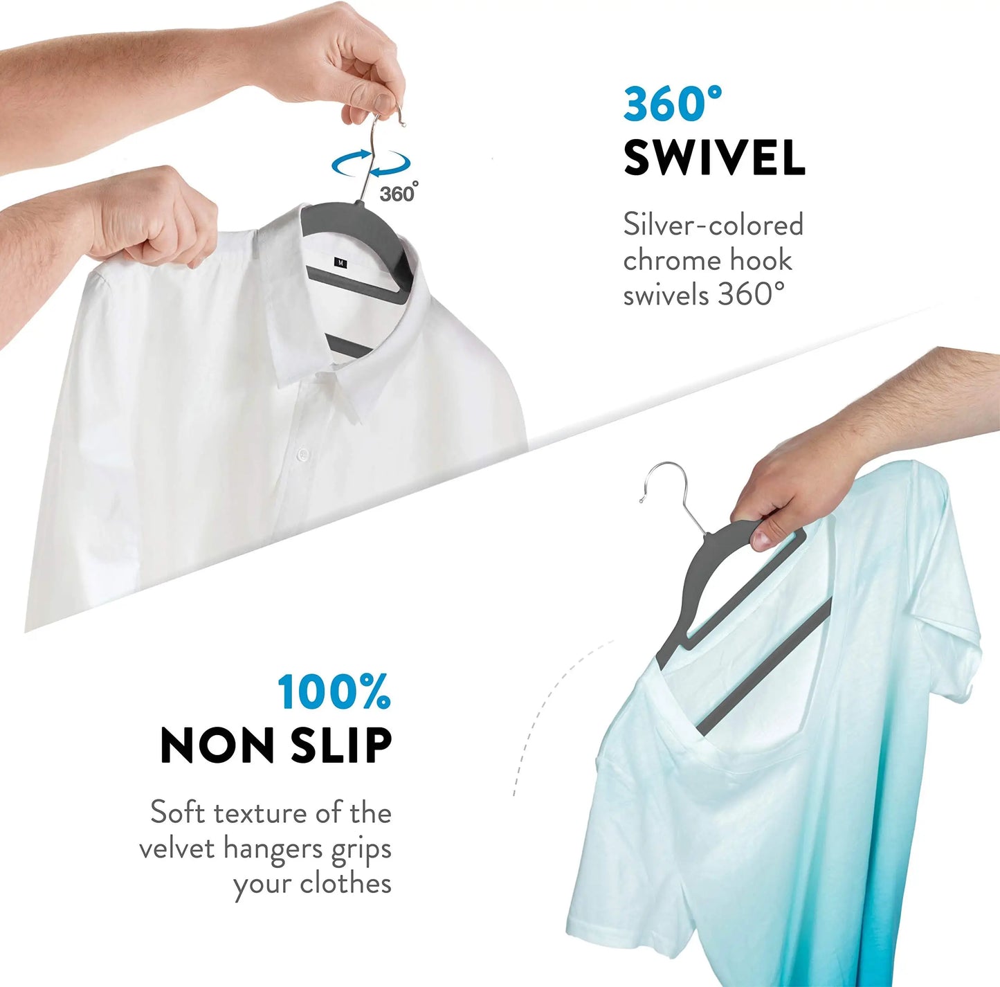 Premium Velvet Non-Slip Hangers Set