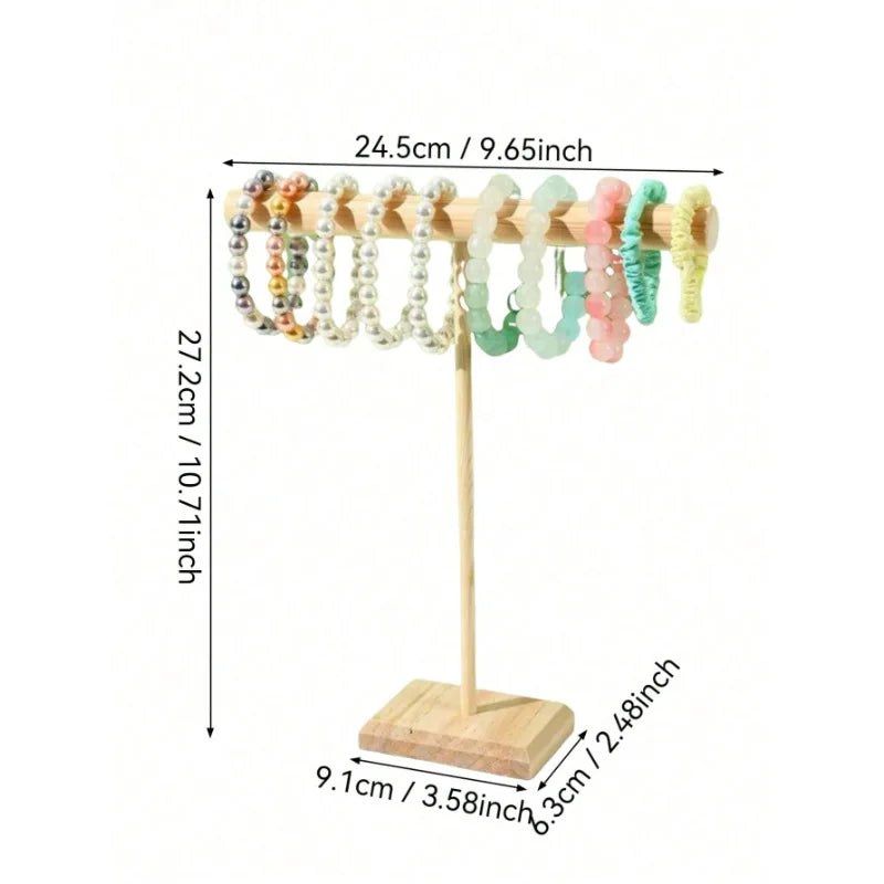 Solid Wood Jewelry Display Stand Rack