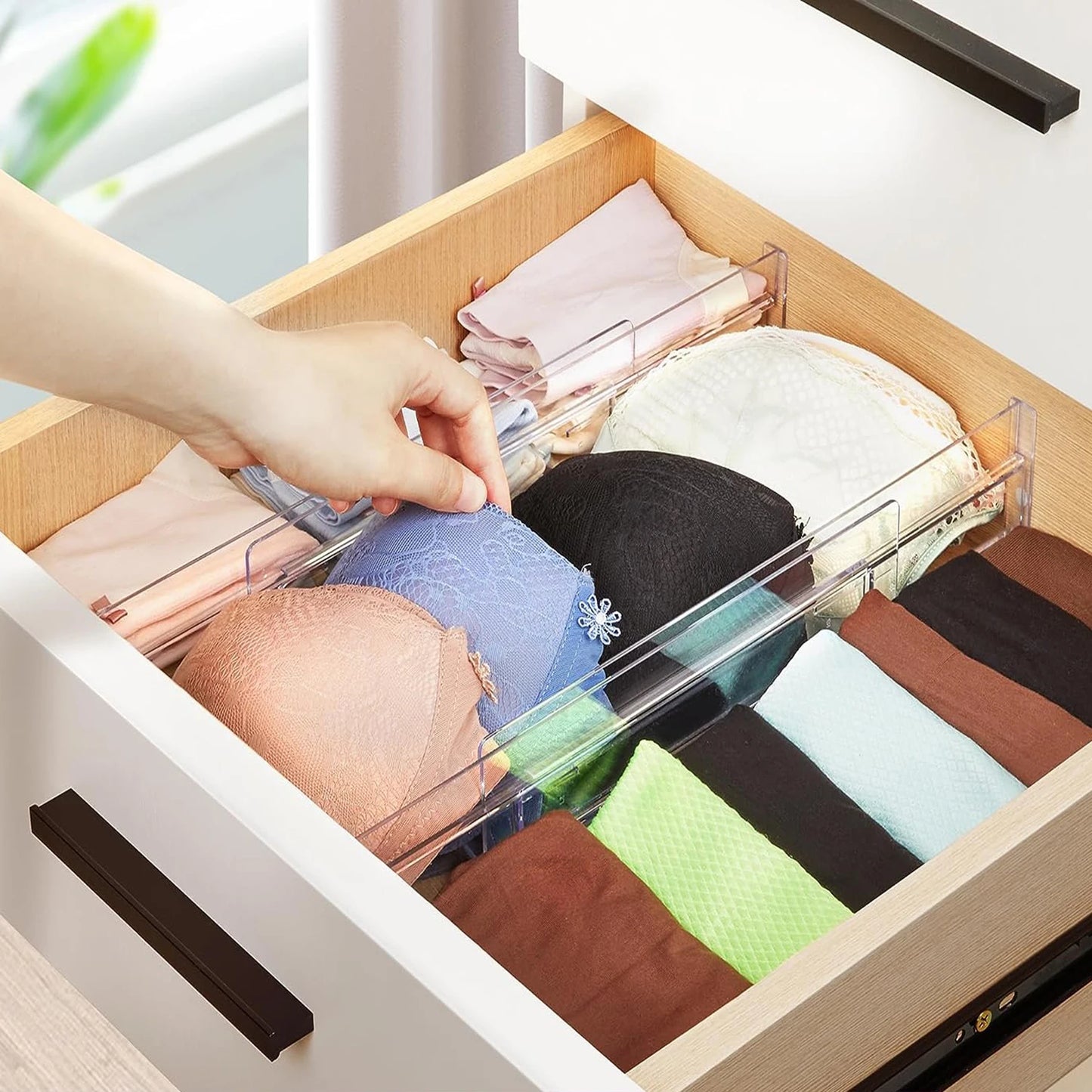 Adjustable Drawer Dividers Expandable Organizer