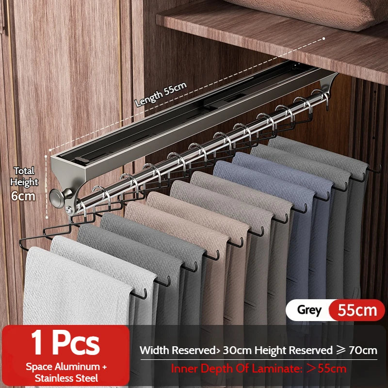 Retractable Telescopic Closet Hanging Rod