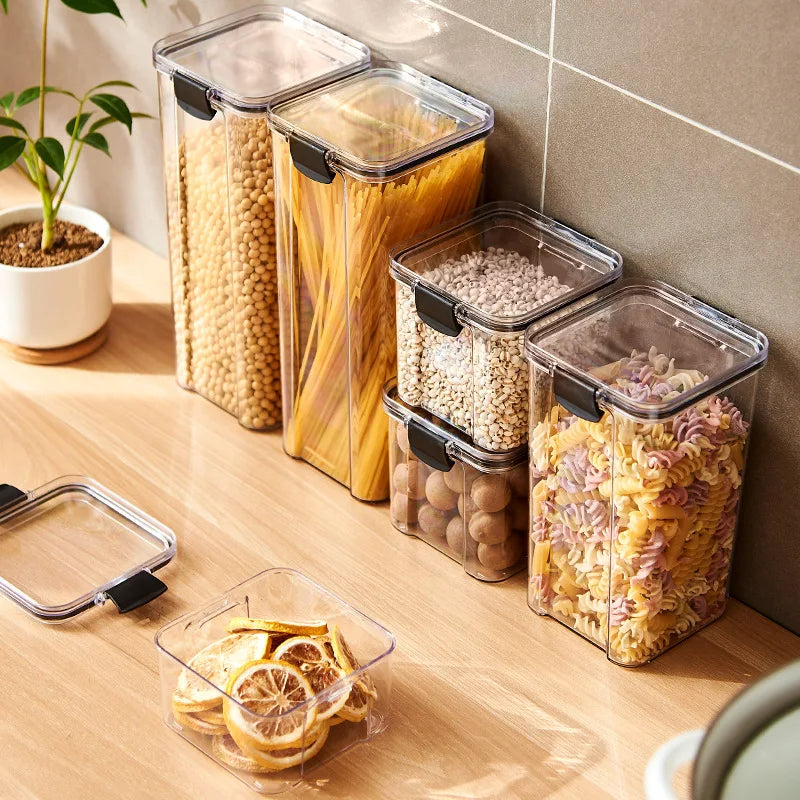 Sealed Grain Storage Jars Set