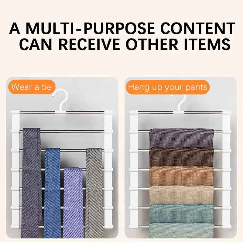 7-Layer Stainless Steel Pants Hanger Space Saver